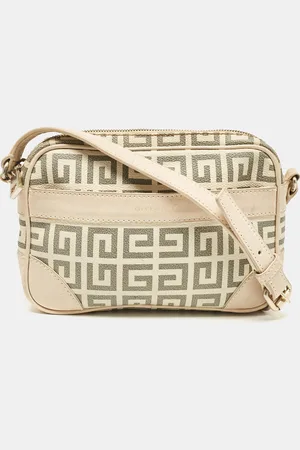 Givenchy /Grey Signature Canvas and Leather Crossbody Bag