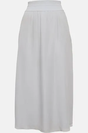THEORY Light Silk Flared Midi Skirt L