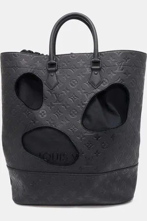 LOUIS VUITTON Noir Monogram Empreinte Leather Tote Bag Size Mm