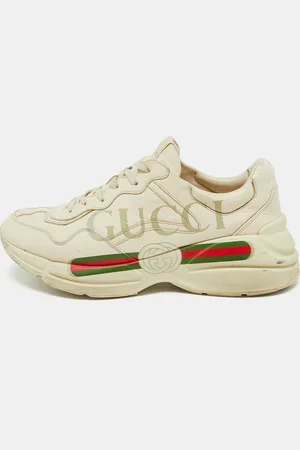 Gucci Leather Rhyton Vintage Logo Sneakers Size 43.5