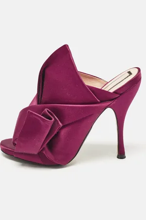 Nº21 Nº21 Satin Raso Knot Peep Toe Mules Size 39
