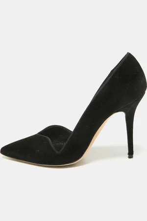 Manolo Blahnik Velvet Pointed Toe Pumps Size 36.5