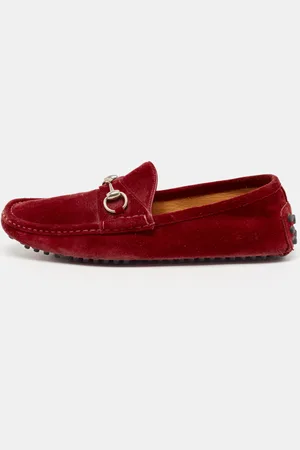 Gucci Suede Horsebit Slip On Loafers Size 41