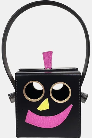 Hermès Petit H Calfskin And Alligator Robot Clutch Permabrass