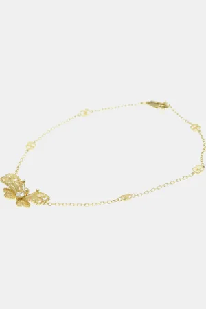 Gucci 18K Gold Diamond Butterfly Diamond Bracelet