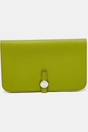 Hermès Anis Taurillon Togo Leather Dogon Duo Wallet