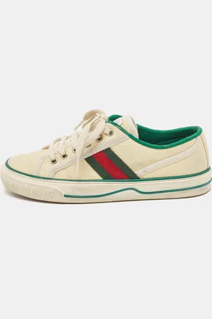 Gucci /Green Canvas Tennis 1977 Lace Up Sneakers Size 36