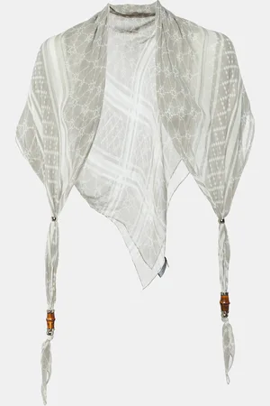 Gucci Horsebit Detail Printed Cotton Scarf