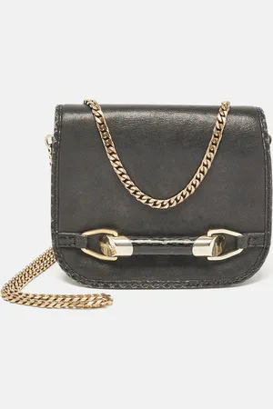 Jimmy Choo Leather and Watersnake Leather Trim Zadie Crossbody Bag