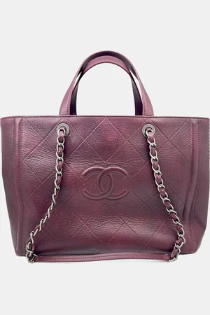 CHANEL Wine Matelasse Tote bag