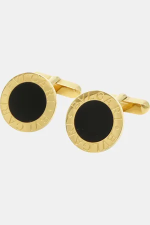 Bvlgari 18K Gold and Onyx Cufflinks