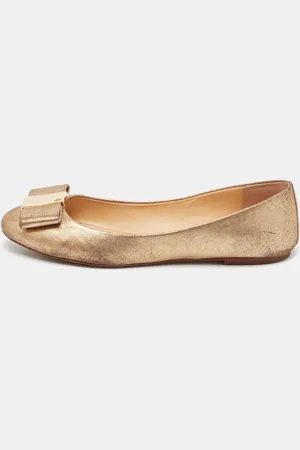 Tory Burch Leather Bow Chase Ballet Flats Size 40.5