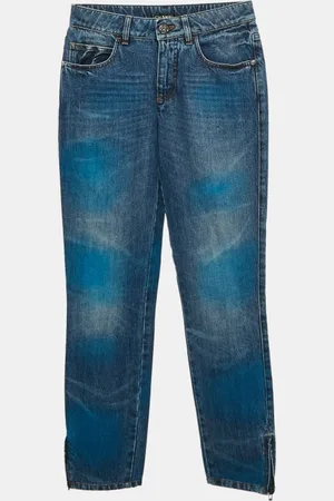 CHANEL Spray Painted Denim Jeans S Waist 26"