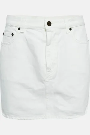 Saint Laurent Saint Laurent Denim Distressed Mini Skirt M