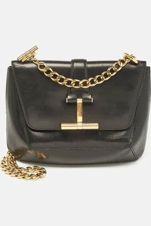 Tom Ford Leather Tara Chain Shoulder Bag