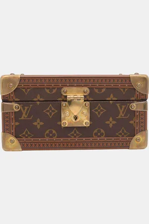 LOUIS VUITTON Pink Monogram Coffret Tresor bag Size 24