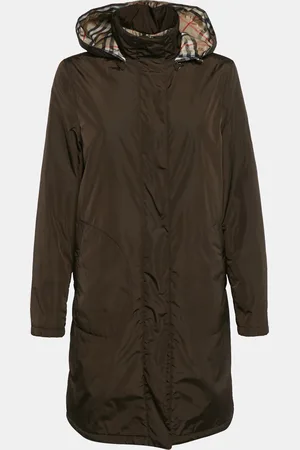 Burberry Nylon Detachable Hood Overcoat M