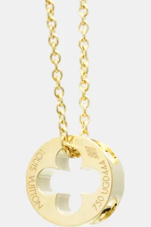 LOUIS VUITTON 18K Gold Empreinte Pendant Necklace