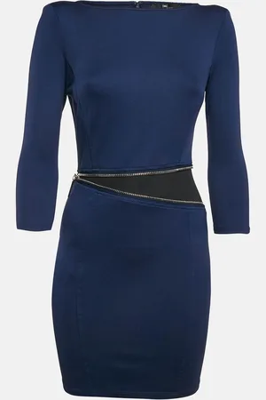 Elisabetta Franchi Jersey Zip Detail Mini Dress M
