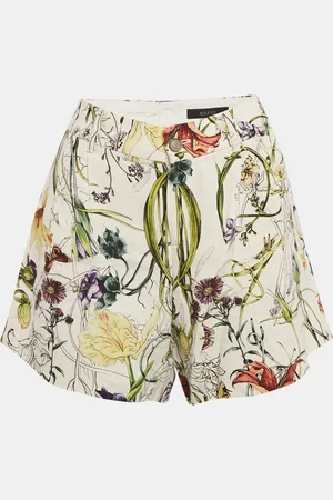 Gucci Floral Print Linen Shorts S
