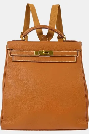 Hermès Gold Togo Kelly Ado Gm Backpack
