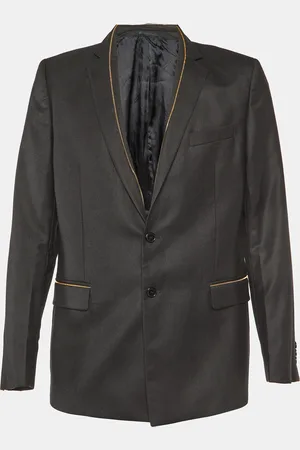 VERSACE Wool Zip Detailed Blazer XL