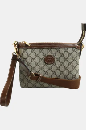Gucci & Ebony Brown Gg Supreme Shoulder Bag