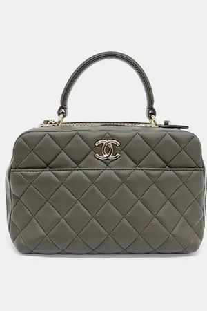 CHANEL Leather Trendy CC Bowling Bag