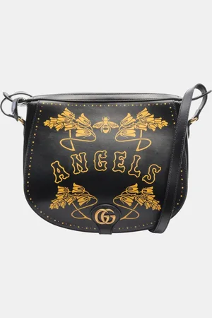 Gucci Leather La Angels Shoulder Bag