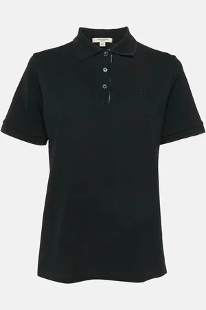 Burberry Logo Embroidered Cotton Polo T-Shirt M