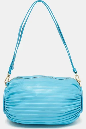Loewe Light Pleated Leather Bracelet Pouch Bag