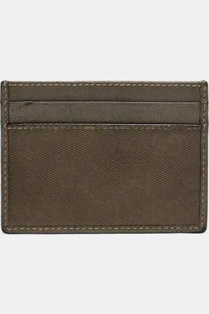 Gucci GG Imprime Canvas and Leather Card Case