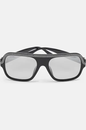 CHANEL Gradient CC Crystals Square Sunglasses
