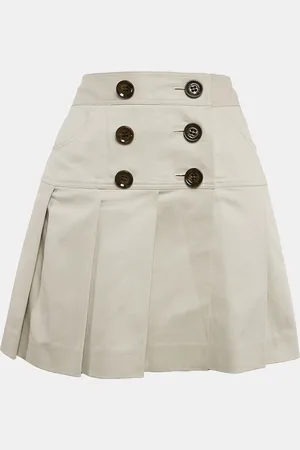Burberry Cotton Double Breasted Mini Skirt S