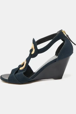 Giuseppe Zanotti Canvas Wedge Sandals Size 36