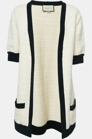 Gucci Wool & Cotton Knit Open Front Cardigan L
