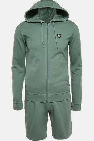 Emporio Armani Cotton Hooded Jacket and Shorts Set M