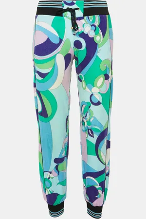 Emilio Pucci Printed Velvet Track Trousers S