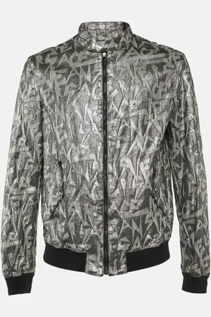 VERSACE Metallic Jacquard Bomber Jacket L