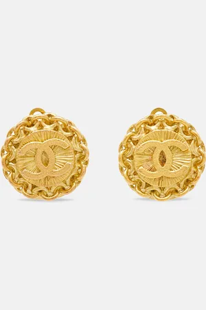 CHANEL CC Tone Clip On Earrings