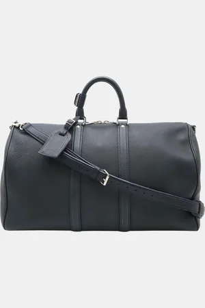 LOUIS VUITTON Leather Keepall Bandouliere 45 Boston Bag
