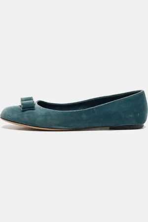 Salvatore Ferragamo Velvet Vara Bow Ballet Flats Size 40