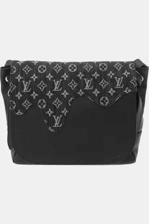 LOUIS VUITTON Denim Canvas/Calf Monogram Drip Busa Shoulder Bag