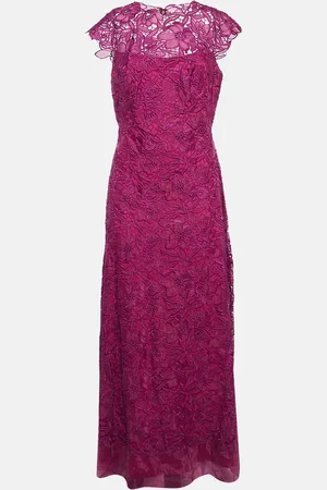 Tadashi Shoji Floral Lace Maxi Dress M