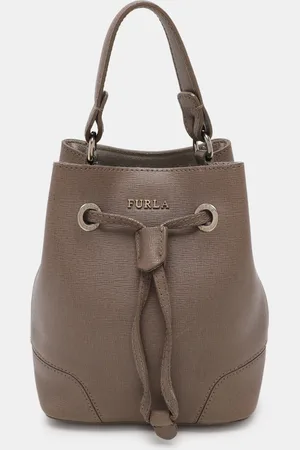 Furla Leather Mini Stacy Drawstring Bucket Bag