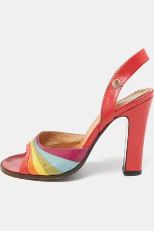 Marc Jacobs Leather Open Toe Slingback Sandals Size 37
