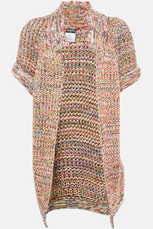 CHANEL Wool Open Front Long Cardigan S