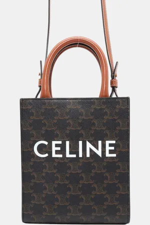 Céline Pvc/Leather Mini Vertical Cabas Tote Bag