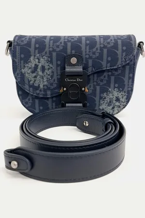 Dior Fabric Tears Saddle Strap Bag