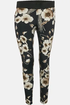 Dolce & Gabbana Floral Print Silk Blend Pants S